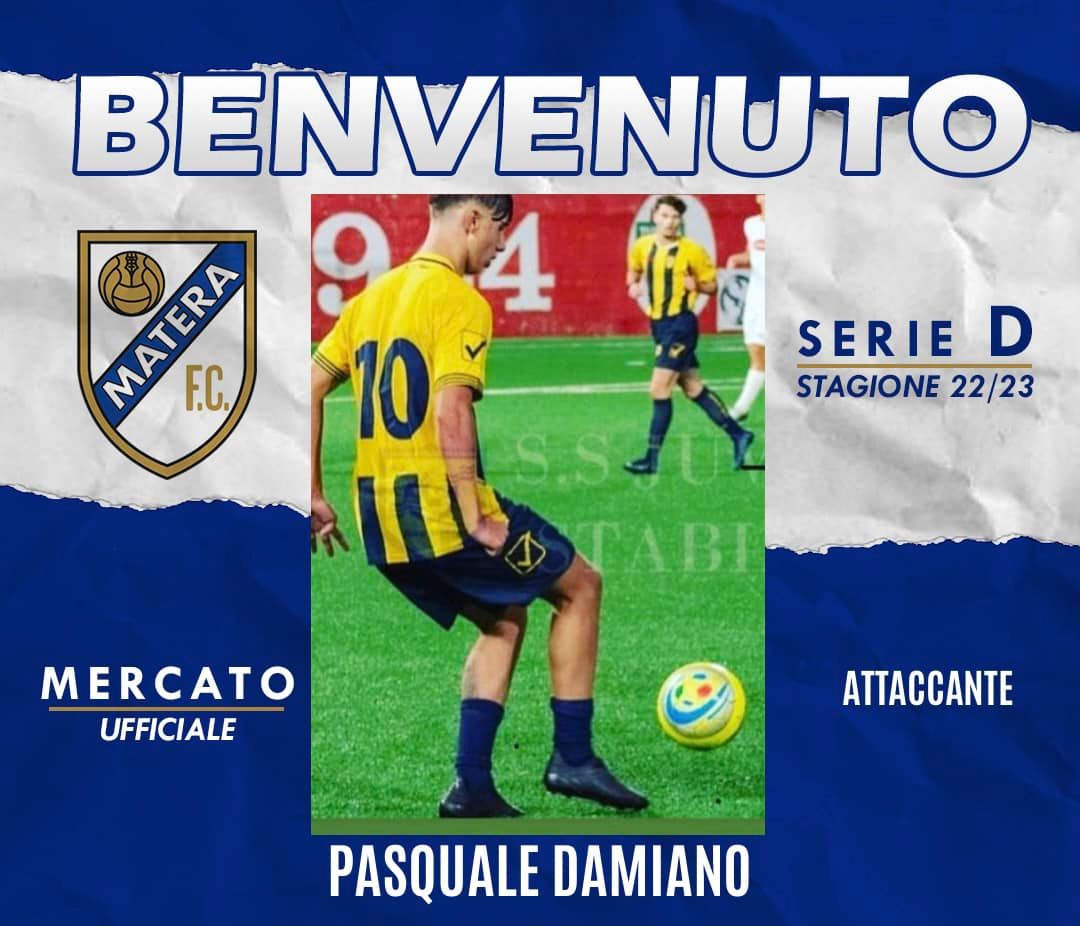 Scopri di più sull'articolo Pasquale Damiano è un nuovo giocatore del F.C. Matera