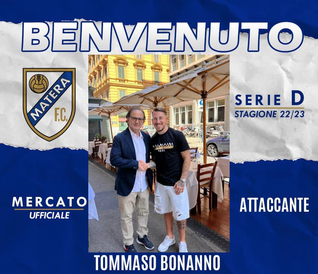 Scopri di più sull'articolo Tommaso Bonanno è un nuovo giocatore del F.C. Matera